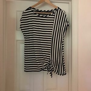 Jones New York Sleeveless Striped Blouse Size L
